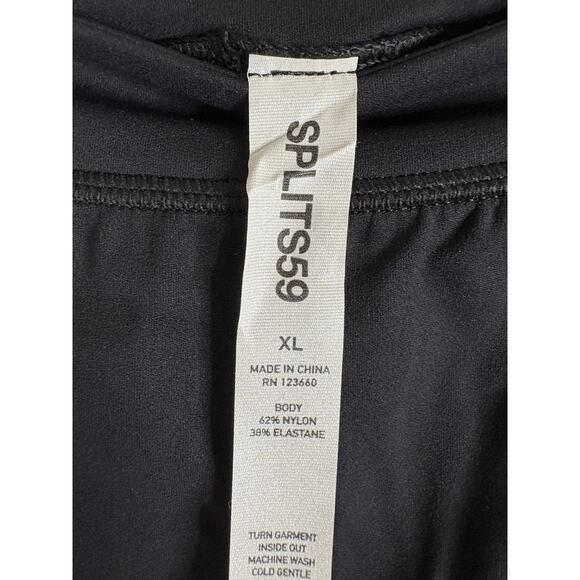Splits59 Venus High Waist Piped Skort Skirt Tennis Active Athleisure Black Sz XL - Picture 9 of 9
